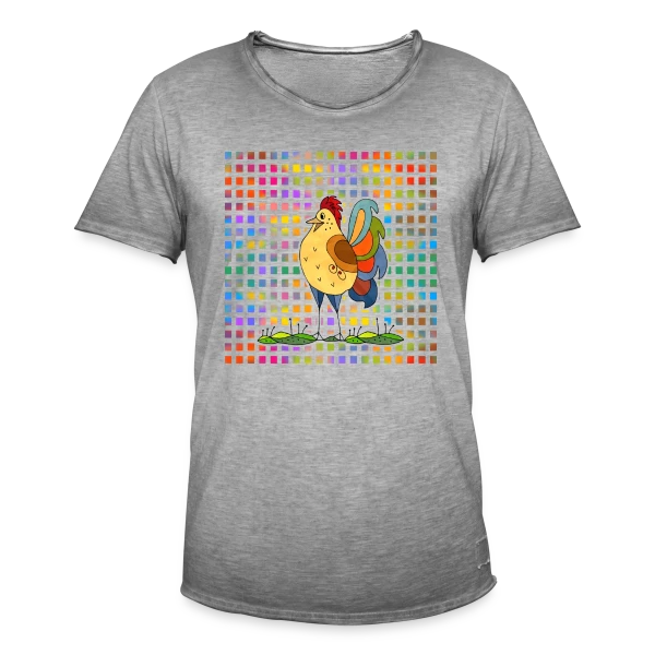 Coq Fier sur T-shirt vintage Homme
