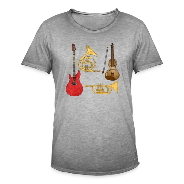 Passion Musique & Instruments sur T-shirt vintage Homme