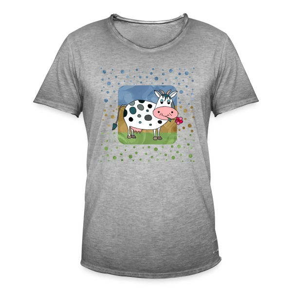La Vache Joyeuse sur T-shirt vintage Homme