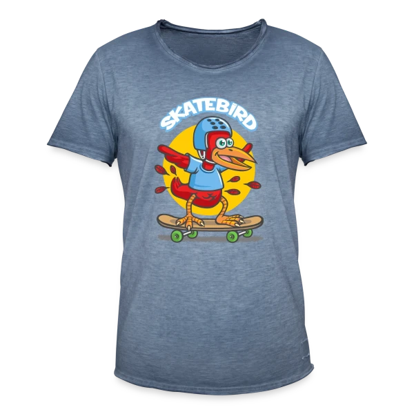 Skatebird : L'oiseau skater sur T-shirt vintage Homme