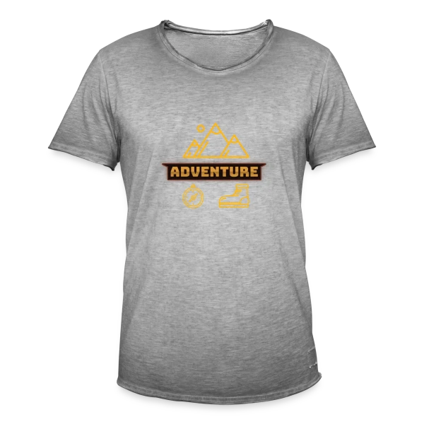Icônes d'Aventure Montagne sur T-shirt vintage Homme