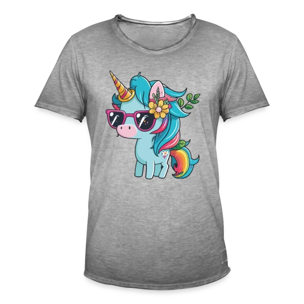 Licorne Cool Lunettes sur T-shirt vintage Homme