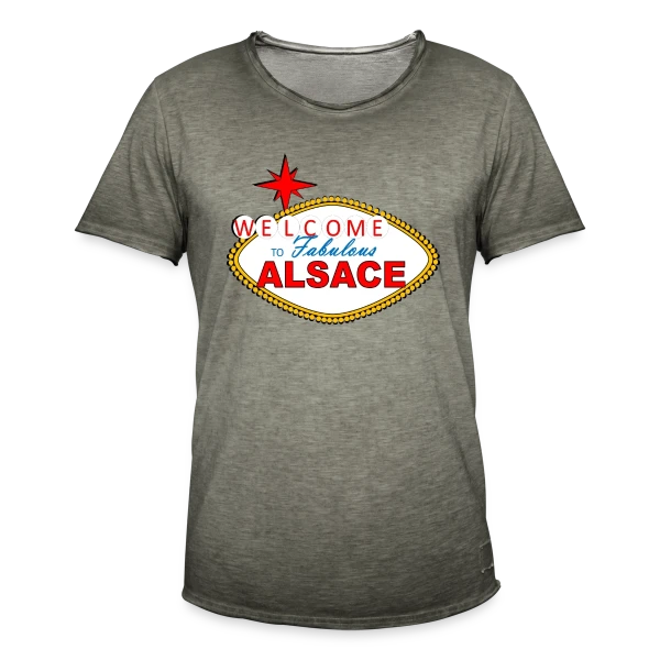 Humour Welcome to Alsace Elsass sur T-shirt vintage Homme