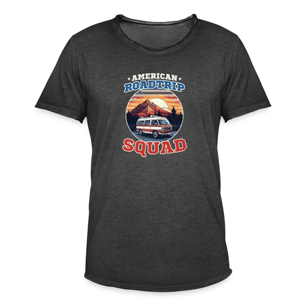 Équipe Road Trip Américain Van sur T-shirt vintage Homme