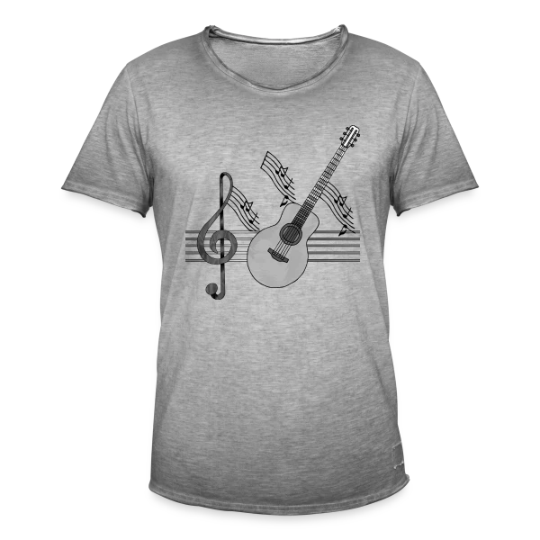 Guitare Passion sur T-shirt vintage Homme