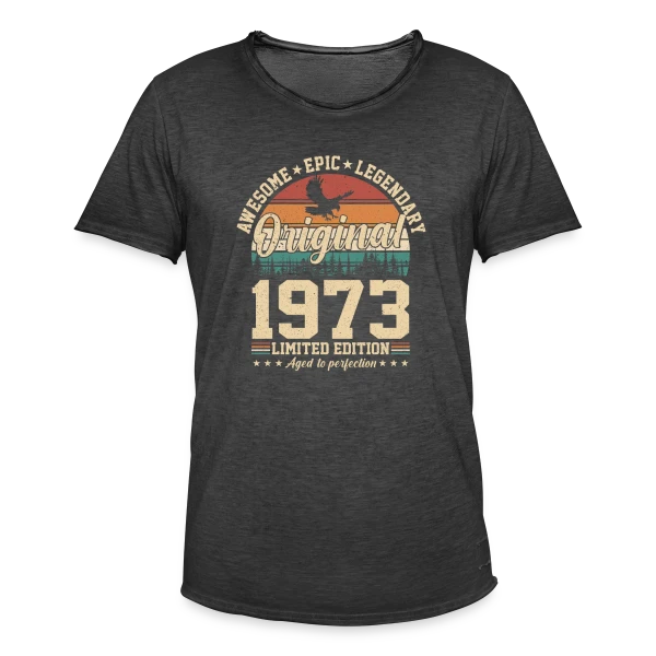 Légende Vintage 1973 sur T-shirt vintage Homme