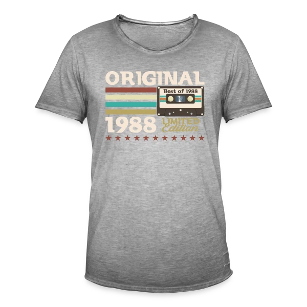 Anniversaire Vintage 1988 sur T-shirt vintage Homme
