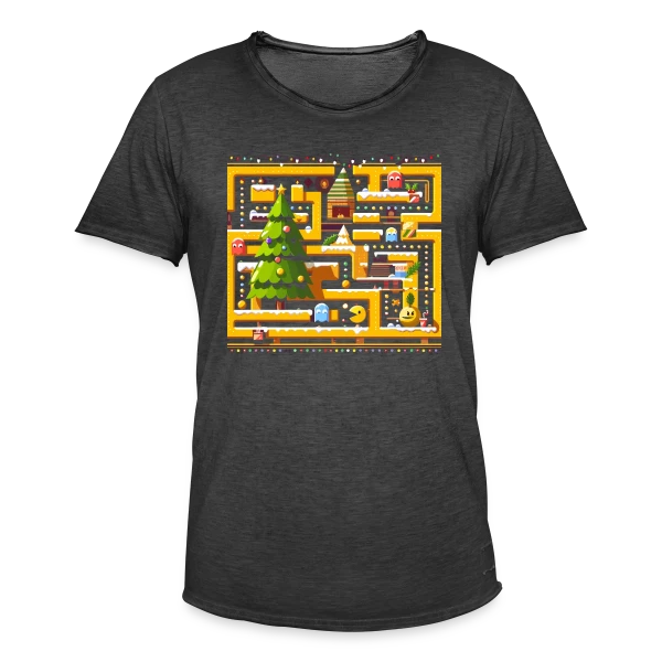 Noël Gamer : Joyeux Arcade Christmas sur T-shirt vintage Homme