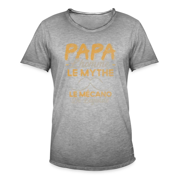 Papa Mécanicien de Légende - Humour Cadeau Atelier sur T-shirt vintage Homme