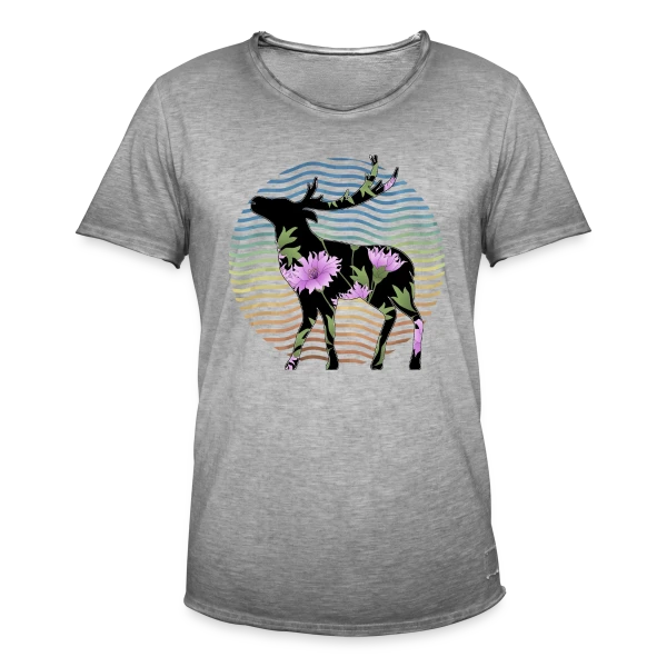 Cerf Majestueux sur T-shirt vintage Homme