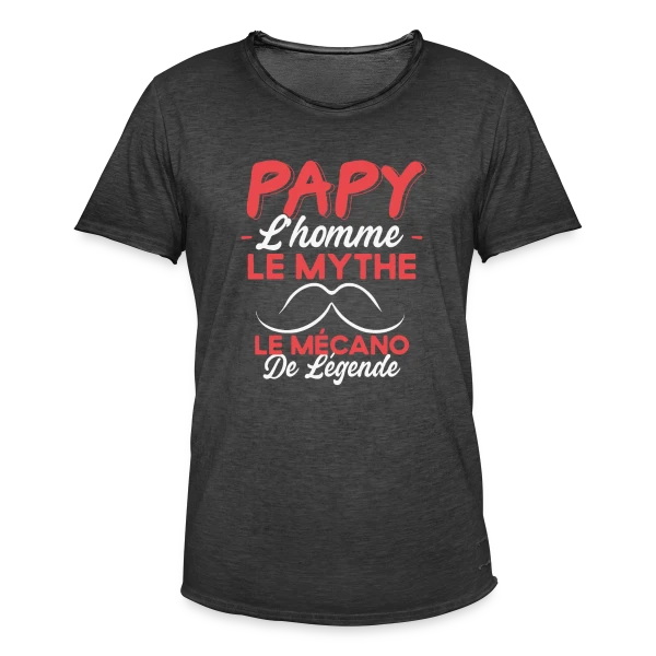 Papy Mécanicien de Légende - Humour Cadeau Passion Moteur sur T-shirt vintage Homme
