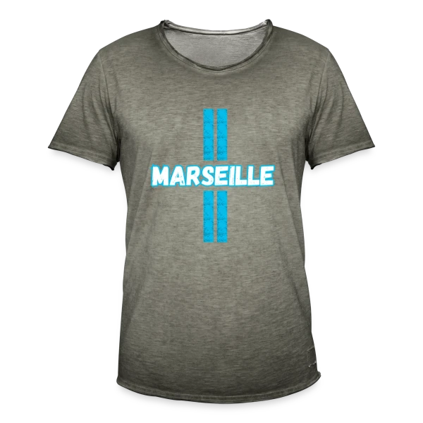 Marseille Supporter Stylisé sur T-shirt vintage Homme