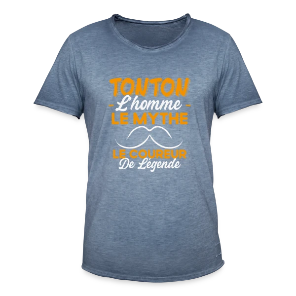 Tonton Le Coureur de Légende - Cadeau Running Humour sur T-shirt vintage Homme