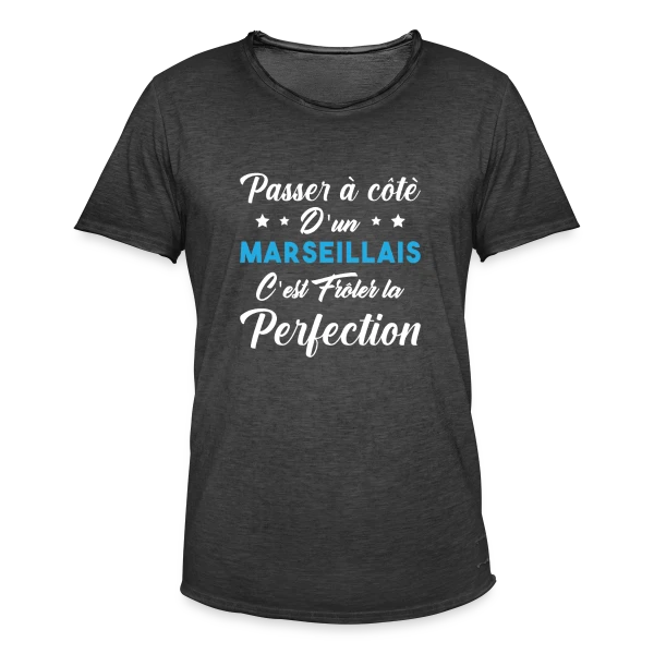 Marseillais Fier et Parfait sur T-shirt vintage Homme