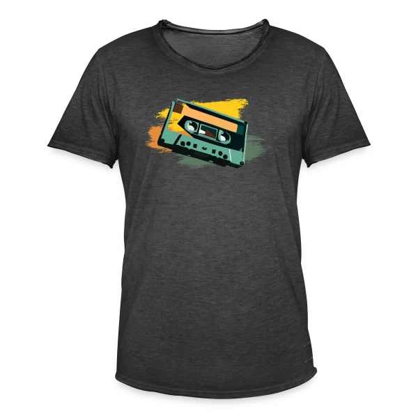 Cassette Pop Art sur T-shirt vintage Homme