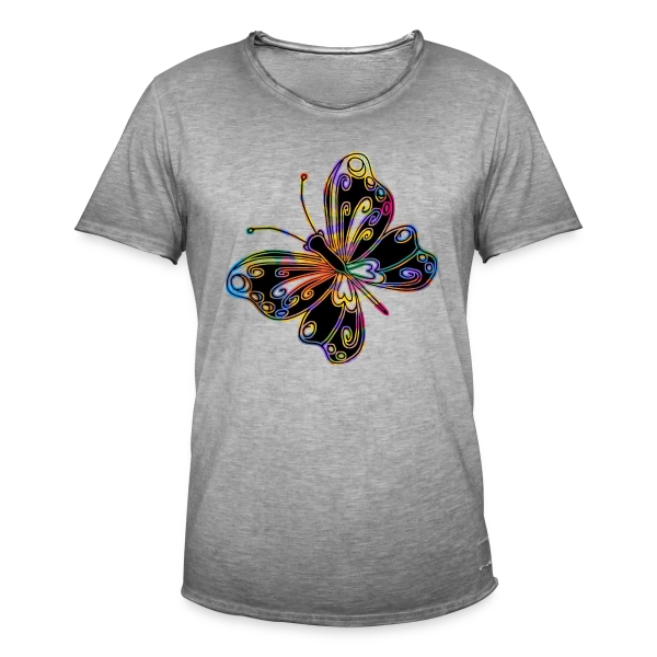 Papillon Élégant sur T-shirt vintage Homme
