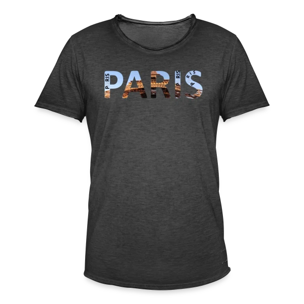 Paris Tour Eiffel sur T-shirt vintage Homme