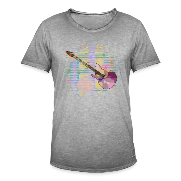 Guitare Passion sur T-shirt vintage Homme