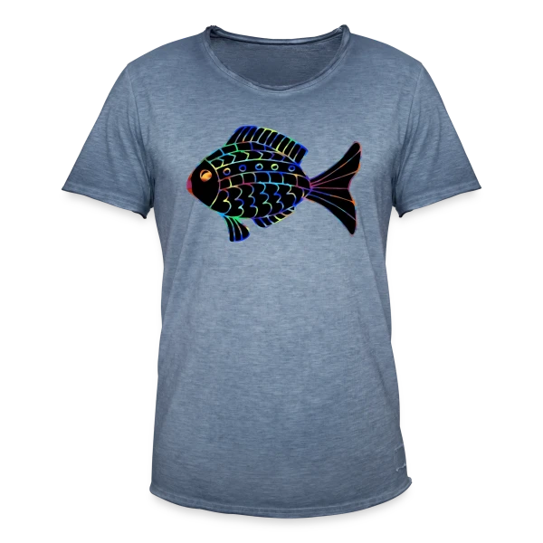 Passion Pêcheur - Motif Poisson sur T-shirt vintage Homme