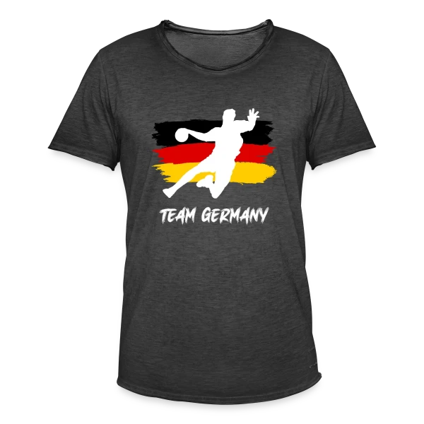 Équipe de Handball Allemagne : Passion Germanique sur T-shirt vintage Homme