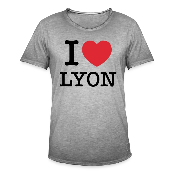 J'aime Lyon Classique sur T-shirt vintage Homme