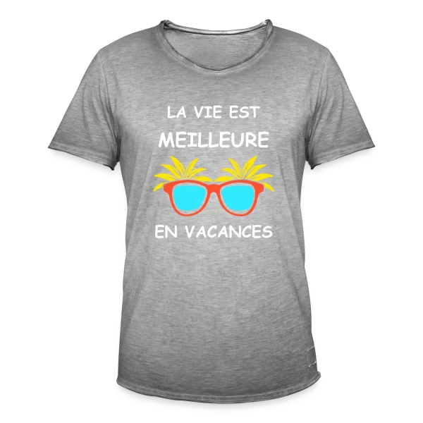 Lunettes Tropicales Soleil sur T-shirt vintage Homme