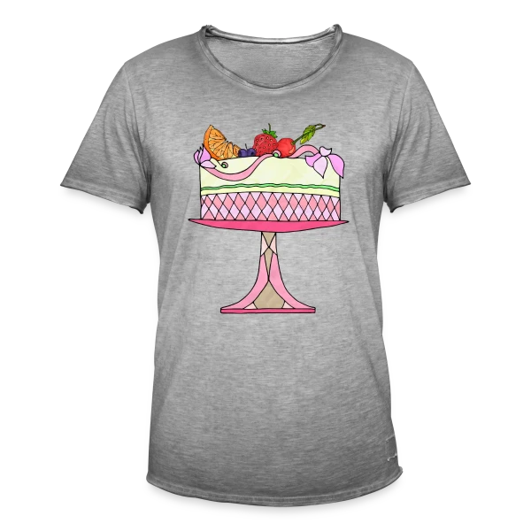 Gâteau d'Anniversaire Célébration sur T-shirt vintage Homme