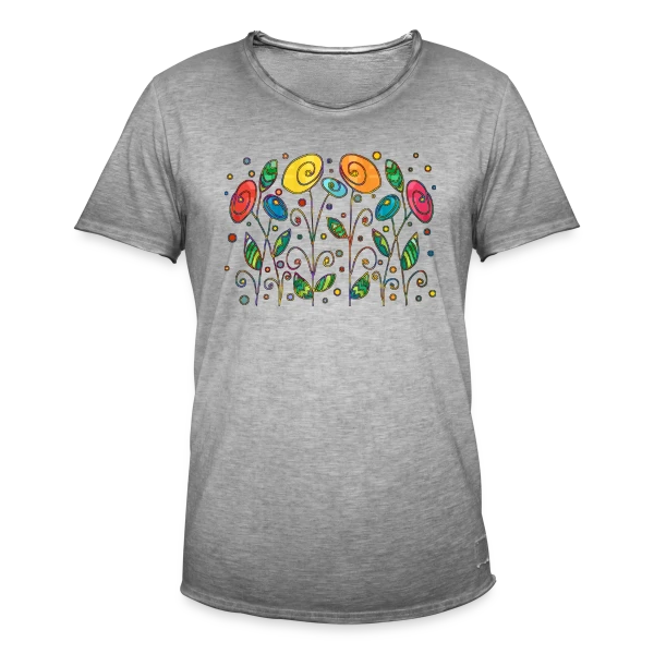 Fleurs Éclatantes sur T-shirt vintage Homme