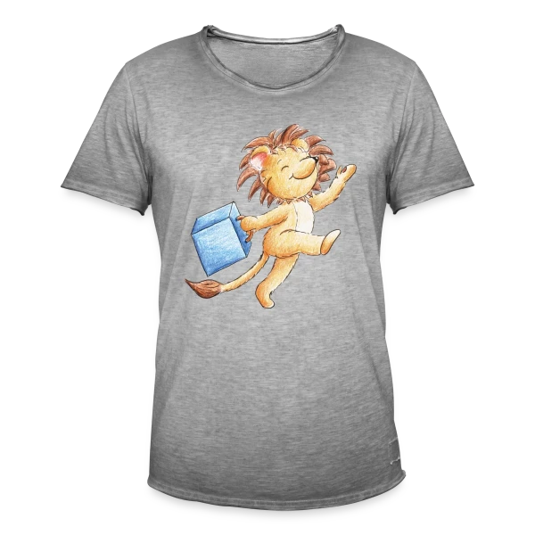 Lion Voyageur Joyeux sur T-shirt vintage Homme