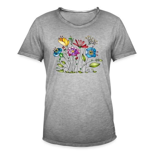 Douceur Florale sur T-shirt vintage Homme