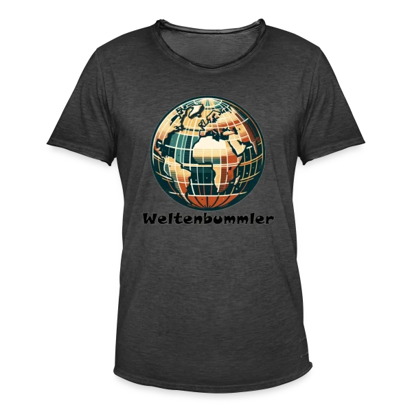 Globe Vintage Explorateur sur T-shirt vintage Homme