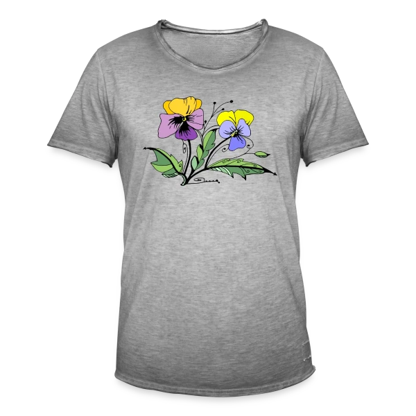 Éclat Floral sur T-shirt vintage Homme