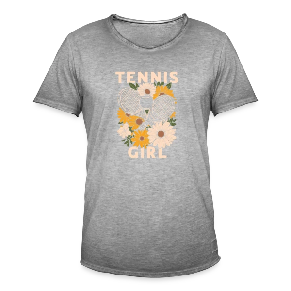 Tennis : Joueuse et Passionnée sur T-shirt vintage Homme