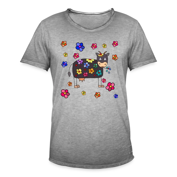 La Vache Stylée sur T-shirt vintage Homme