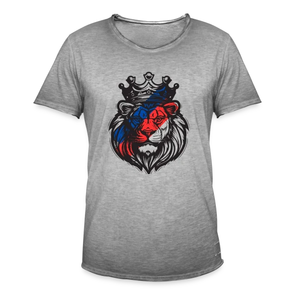 Lion Lyonnais Couronné OL sur T-shirt vintage Homme