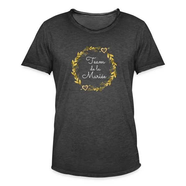 Team de la Mariée EVJF : T-shirt Couronne de Fleurs pour Enterrement de Vie de Jeune Fille sur T-shirt vintage Homme
