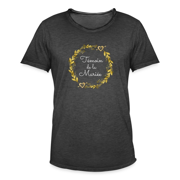 Témoin de la Mariée : T-shirt EVJF pour Demoiselle d'Honneur sur T-shirt vintage Homme