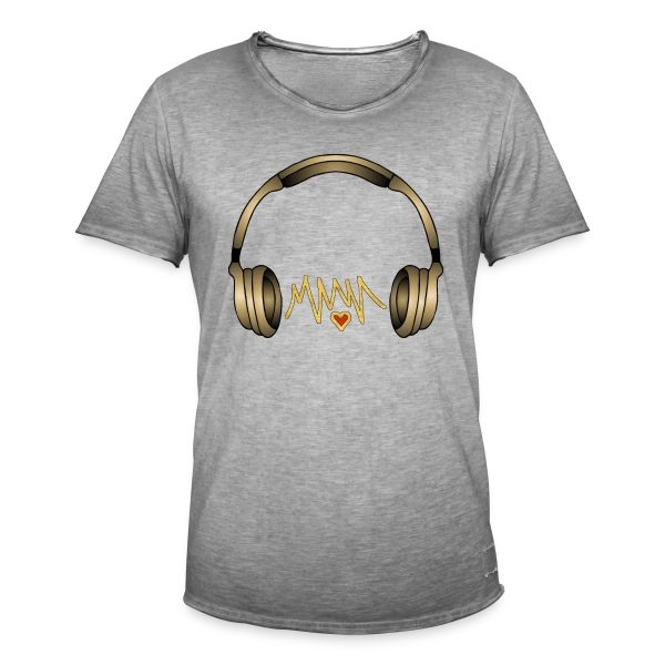 Casque Audio Style Urbain sur T-shirt vintage Homme