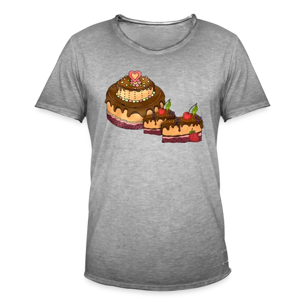 Gâteau Festif sur T-shirt vintage Homme