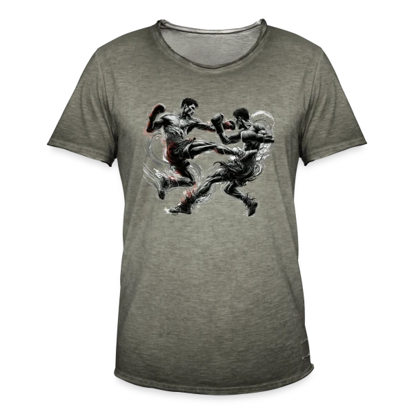 Kickboxing, Thaï Boxe, Muay Thai - Passion Combat sur T-shirt vintage Homme