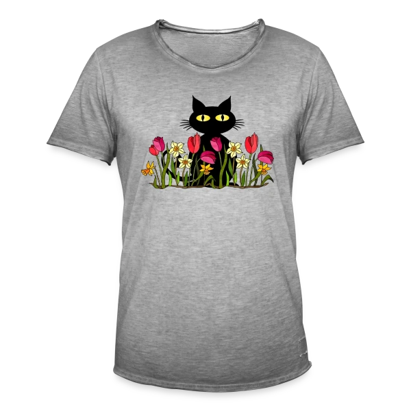 L'Esprit Félin sur T-shirt vintage Homme