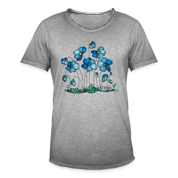 Harmonie Florale sur T-shirt vintage Homme