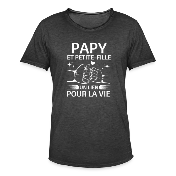 Papy et Petite-Fille - Un Lien pour la Vie sur T-shirt vintage Homme