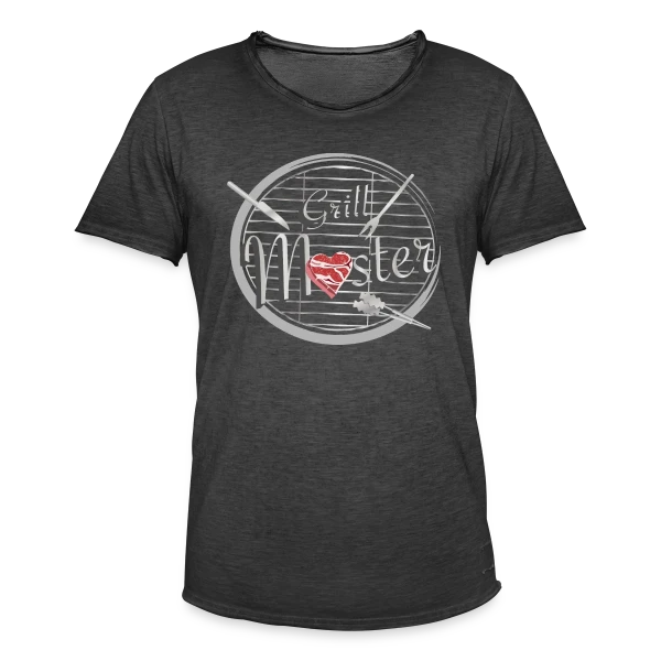 Maître du Grill Cœur sur T-shirt vintage Homme