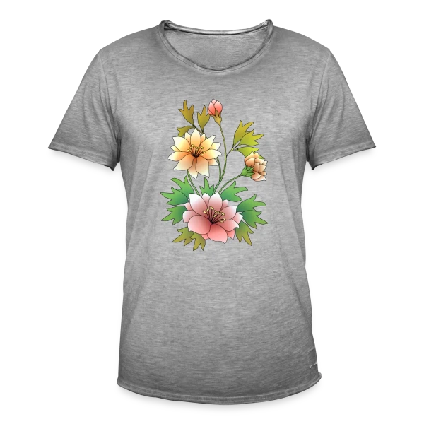 Éclat Floral sur T-shirt vintage Homme