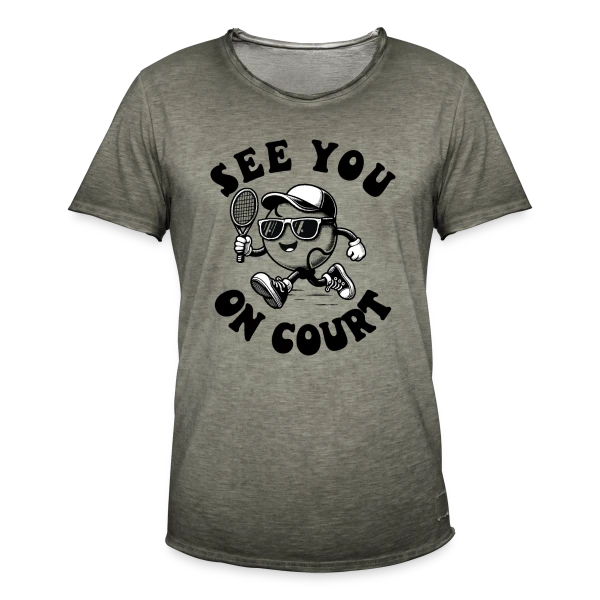 Rendez-vous sur le Court : Design Tennis sur T-shirt vintage Homme