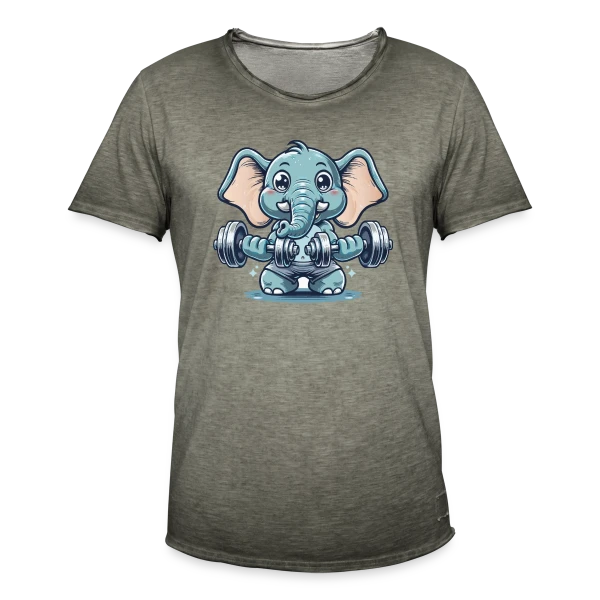 L'Éléphant Sportif Rigolo sur T-shirt vintage Homme