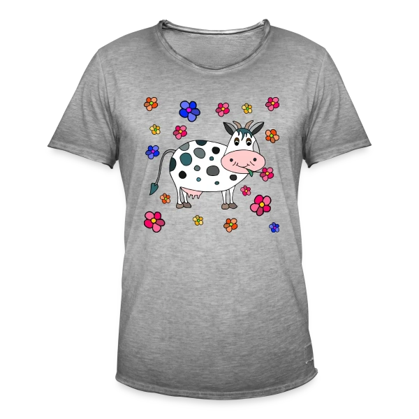 Krowa, la Vache Amusante sur T-shirt vintage Homme