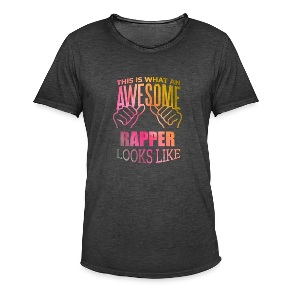"Rap Rap Rap" Style Urbain Hip-Hop sur T-shirt vintage Homme