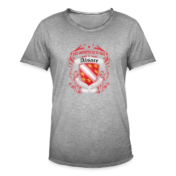 Alsace Mon Cœur Ma Maison sur T-shirt vintage Homme
